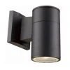 Compact 6.25 in. Black Integrated LED Outdoor Wall Light Cylinder Sconce with Clear Glass by Bel Air Lighting -GlowNest Shop black bel air lighting outdoor sconces led 50020 bk 64 1000