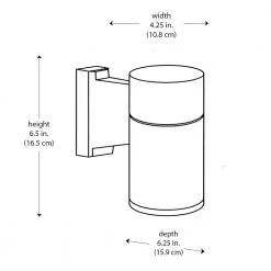 Compact 6.25 in. Black Integrated LED Outdoor Wall Light Cylinder Sconce with Clear Glass by Bel Air Lighting -GlowNest Shop black bel air lighting outdoor sconces led 50020 bk 77 1000