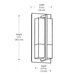 Venue 12 in. Black Integrated LED Outdoor Wall Light Sconce Lantern with Acrylic Shade by Bel Air Lighting -GlowNest Shop black bel air lighting outdoor sconces led 50150 bk 77 1000