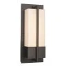 Venue 16 in. Black Integrated LED Outdoor Wall Light Sconce Lantern with Acrylic Shade by Bel Air Lighting -GlowNest Shop black bel air lighting outdoor sconces led 50151 bk 64 1000