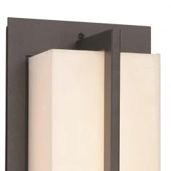 Venue 16 in. Black Integrated LED Outdoor Wall Light Sconce Lantern with Acrylic Shade by Bel Air Lighting -GlowNest Shop black bel air lighting outdoor sconces led 50151 bk c3 1000