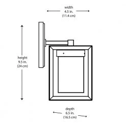 Taylor 9.5 in. Black Integrated LED Outdoor Wall Light Sconce Lantern with Seeded Glass by Bel Air Lighting -GlowNest Shop black bel air lighting outdoor sconces led 50160 bk 77 1000