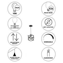 Viewridge 1-Light Black Kitchen Hanging Mini Pendant Light with Metal Orb Shade by Bel Air Lighting -GlowNest Shop black bel air lighting pendant lights 30272 bk 40 1000