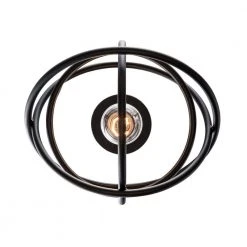 Viewridge 1-Light Black Kitchen Hanging Mini Pendant Light with Metal Orb Shade by Bel Air Lighting -GlowNest Shop black bel air lighting pendant lights 30272 bk 66 1000