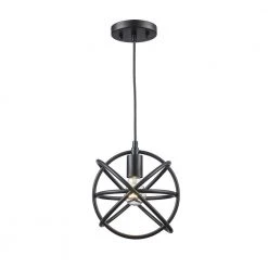 Viewridge 1-Light Black Kitchen Hanging Mini Pendant Light with Metal Orb Shade by Bel Air Lighting -GlowNest Shop black bel air lighting pendant lights 30272 bk c3 1000