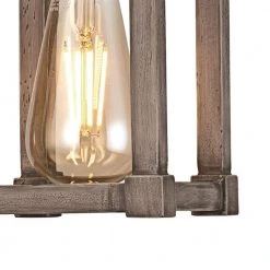 1-Light Black Hanging Mini Kitchen Pendant Light with Faux Wood Shade by Bel Air Lighting -GlowNest Shop black bel air lighting pendant lights 71271 bk 4f 1000