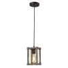 1-Light Black Hanging Mini Kitchen Pendant Light with Faux Wood Shade by Bel Air Lighting -GlowNest Shop black bel air lighting pendant lights 71271 bk 64 1000
