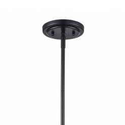 Simi 1-Light Black Modern Kitchen Hanging Mini Pendant Light with Seeded Glass Shade by Bel Air Lighting -GlowNest Shop black bel air lighting pendant lights 80520 bk 1f 1000