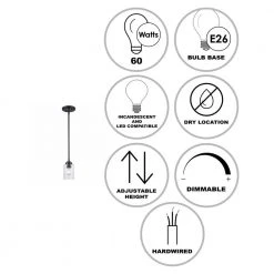 Simi 1-Light Black Modern Kitchen Hanging Mini Pendant Light with Seeded Glass Shade by Bel Air Lighting -GlowNest Shop black bel air lighting pendant lights 80520 bk 40 1000