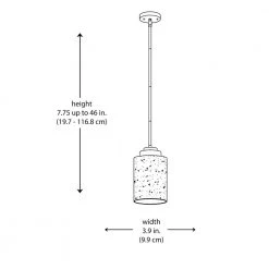 Simi 1-Light Black Modern Kitchen Hanging Mini Pendant Light with Seeded Glass Shade by Bel Air Lighting -GlowNest Shop black bel air lighting pendant lights 80520 bk 77 1000