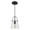 Curry 1-Light Black Hanging Mini Kitchen Pendant Light Light with Clear Glass Shade by Bel Air Lighting -GlowNest Shop black bel air lighting pendant lights pnd 2174 bk 64 1000