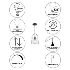 Curry 1-Light Black Lantern Hanging Mini Kitchen Pendant Light with Clear Glass Shade by Bel Air Lighting -GlowNest Shop black bel air lighting pendant lights pnd 2175 bk 40 1000