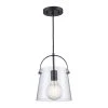 Curry 1-Light Black Lantern Hanging Mini Kitchen Pendant Light with Clear Glass Shade by Bel Air Lighting -GlowNest Shop black bel air lighting pendant lights pnd 2175 bk 64 1000