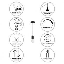 Placerville 1-Light Black Hanging Mini Kitchen Pendant Light by Bel Air Lighting -GlowNest Shop black bel air lighting pendant lights pnd 2177 bk 40 1000