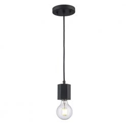 Placerville 1-Light Black Hanging Mini Kitchen Pendant Light by Bel Air Lighting