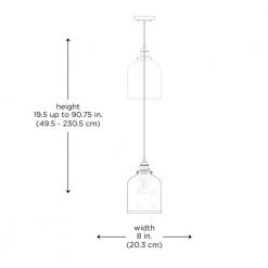 Dorina 1-Light Black Mason Jar Hanging Mini Kitchen Pendant Light with Clear Glass Shade by Bel Air Lighting -GlowNest Shop black bel air lighting pendant lights pnd 2184 bk 77 1000