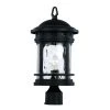 Boardwalk 18.5 in. 1-Light Black Outdoor Lamp Post Lantern Mount with Water Glass by Bel Air Lighting -GlowNest Shop black bel air lighting post lanterns 40373 bk 64 1000