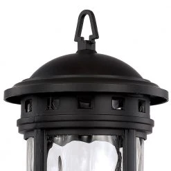 Boardwalk 18.5 in. 1-Light Black Outdoor Lamp Post Lantern Mount with Water Glass by Bel Air Lighting -GlowNest Shop black bel air lighting post lanterns 40373 bk c3 1000