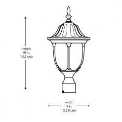 Hamilton 1-Light Black Outdoor Lamp Post Lantern Mount with Opal Glass by Bel Air Lighting -GlowNest Shop black bel air lighting post lanterns 4042 bk 77 1000