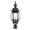 Parsons 3-Light Black Outdoor Lamp Lantern Mount with Clear Glass by Bel Air Lighting -GlowNest Shop black bel air lighting post lanterns 4061 bk 64 1000