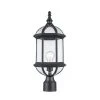 Wentworth 1-Light Black Outdoor Lamp Post Lantern Mount with Clear Glass by Bel Air Lighting