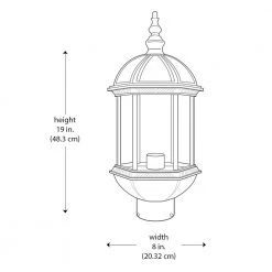 Wentworth 1-Light Black Outdoor Lamp Post Lantern Mount with Clear Glass by Bel Air Lighting -GlowNest Shop black bel air lighting post lanterns 4186 bk 77 1000