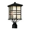 Huntington 2-Light Black Outdoor Lamp Post Lantern Mount with Seeded Glass by Bel Air Lighting -GlowNest Shop black bel air lighting post lanterns 4639 bk 64 1000