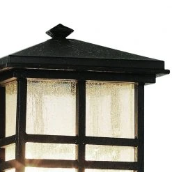 Huntington 2-Light Black Outdoor Lamp Post Lantern Mount with Seeded Glass by Bel Air Lighting -GlowNest Shop black bel air lighting post lanterns 4639 bk c3 1000