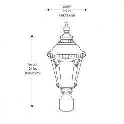 Commons 3-Light Black Outdoor Lamp Post Lantern Mount with Seeded Glass by Bel Air Lighting -GlowNest Shop black bel air lighting post lanterns 5047 bk c3 1000