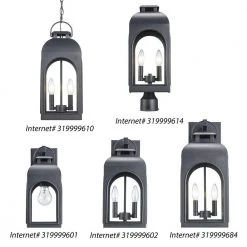 Presence 2-Light Black Outdoor Lamp Post Lantern Mount with Clear Glass by Bel Air Lighting -GlowNest Shop black bel air lighting post lanterns 51284 bk 1d 1000