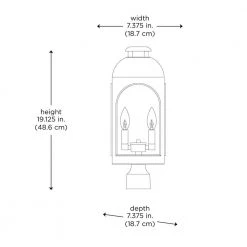 Presence 2-Light Black Outdoor Lamp Post Lantern Mount with Clear Glass by Bel Air Lighting -GlowNest Shop black bel air lighting post lanterns 51284 bk 44 1000