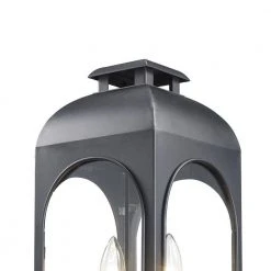 Presence 2-Light Black Outdoor Lamp Post Lantern Mount with Clear Glass by Bel Air Lighting -GlowNest Shop black bel air lighting post lanterns 51284 bk 4f 1000