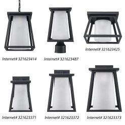 Kingsbury 1-Light Black Outdoor Lamp Post Lantern Mount with Frosted Glass by Bel Air Lighting -GlowNest Shop black bel air lighting post lanterns 51393 bk 1d 1000