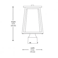 Kingsbury 1-Light Black Outdoor Lamp Post Lantern Mount with Frosted Glass by Bel Air Lighting -GlowNest Shop black bel air lighting post lanterns 51393 bk a0 1000