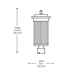 Carmel 3-Light Black Metal Hardwired Outdoor Weather Resistant Post Light with No Bulbs Included by Bel Air Lighting -GlowNest Shop black bel air lighting post lanterns 51413 bk 77 1000