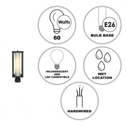 Adler 1-Light Black Metal Hardwired Outdoor Weather Resistant Post Light with No Bulbs Included by Bel Air Lighting 12 Adler 1-Light Black Metal Hardwired Outdoor Weather Resistant Post Light with No Bulbs Included by Bel Air Lighting -GlowNest Shop black bel air lighting post lanterns 51463 bk 40 1000