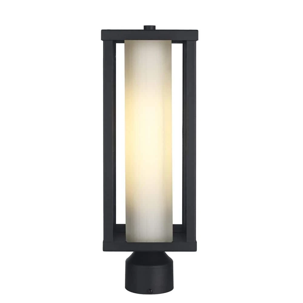 Adler 1-Light Black Metal Hardwired Outdoor Weather Resistant Post Light with No Bulbs Included by Bel Air Lighting 3 Adler 1-Light Black Metal Hardwired Outdoor Weather Resistant Post Light with No Bulbs Included by Bel Air Lighting