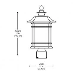 San Miguel 1-Light Black Outdoor Lamp Post Lantern Mount with Tea Stained Glass by Bel Air Lighting -GlowNest Shop black bel air lighting post lanterns 5823 bk 77 1000