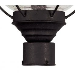 Catalina 10 in. 1-Light Black Outdoor Lamp Post Lantern Mount with Seeded Glass by Bel Air Lighting -GlowNest Shop black bel air lighting post lanterns 69905 bk 4f 1000
