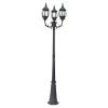 Parkway 7.6 ft. 3-Light Black Outdoor Lamp Post Light Set with Clear Glass by Bel Air Lighting -GlowNest Shop black bel air lighting post light sets 4090 bk 64 1000