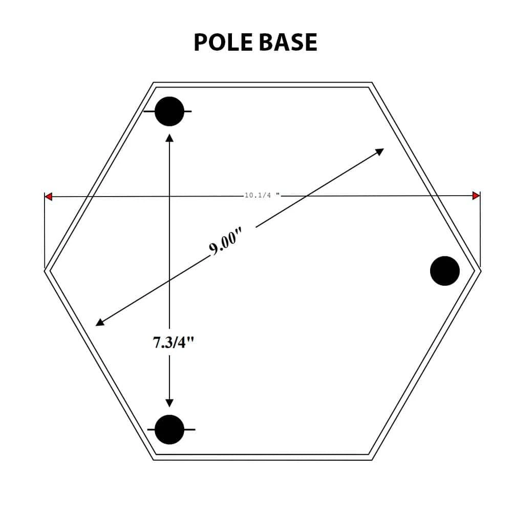 Classical 8 ft. 3-Light Black Outdoor Lamp Post Light Set with Clear Glass by Bel Air Lighting 10 Classical 8 ft. 3-Light Black Outdoor Lamp Post Light Set with Clear Glass by Bel Air Lighting - Image 9