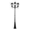 Classical 8 ft. 3-Light Black Outdoor Lamp Post Light Set with Clear Glass by Bel Air Lighting -GlowNest Shop black bel air lighting post light sets 4995 bk 64 1000
