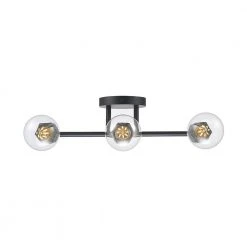 Placerville 16 in. 3-Light Black Bathroom Vanity Light Fixture with Geometric Socket by Bel Air Lighting -GlowNest Shop black bel air lighting vanity lighting 22233 bk 1d 1000