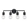 Placerville 21.5 in. 4-Light Black Bathroom Vanity Light Fixture with Geometric Socket by Bel Air Lighting -GlowNest Shop black bel air lighting vanity lighting 22234 bk 64 1000