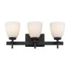 Oxnard 19.5 in. 3-Light Black Bathroom Vanity Light Fixture with Frosted Glass by Bel Air Lighting -GlowNest Shop black bel air lighting vanity lighting 22293 bk 64 1000