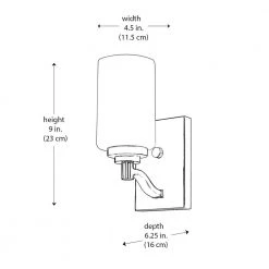 Mod Pod 4.5 in. 1-Light Black Wall Sconce Light Fixture with Frosted Glass Cylinder Shade by Bel Air Lighting -GlowNest Shop black bel air lighting vanity lighting 70521 bk 77 1000
