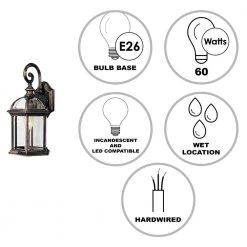 Wentworth 1-Light Small Black Copper Outdoor Wall Light Sconce Lantern with Clear Glass by Bel Air Lighting -GlowNest Shop black copper bel air lighting outdoor sconces 4181 bc 40 1000