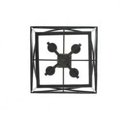 4-Light Bronze Caged Hanging Kitchen Pendant Light with Metal Shade by Bel Air Lighting -GlowNest Shop bronze bel air lighting chandeliers 11224 rob 1d 1000