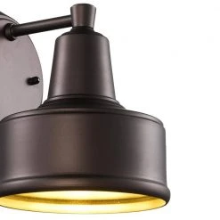 Channing 1-Light Small Bronze Barn Farmhouse Outdoor Wall Light Sconce with Metal Shade by Bel Air Lighting -GlowNest Shop bronze bel air lighting outdoor sconces 51320 bz 1f 1000