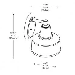 Channing 1-Light Small Bronze Barn Farmhouse Outdoor Wall Light Sconce with Metal Shade by Bel Air Lighting -GlowNest Shop bronze bel air lighting outdoor sconces 51320 bz a0 1000